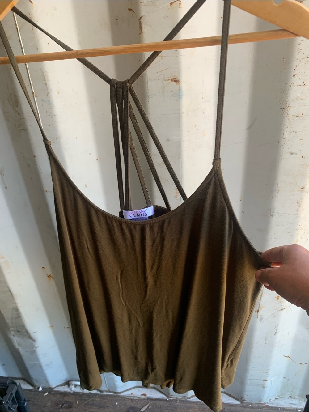 VENUS Olive Green Multi-Strap Tank Top
